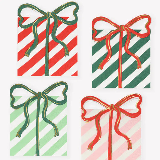 Present With Bow Napkins