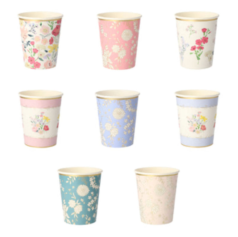 English garden Party cups