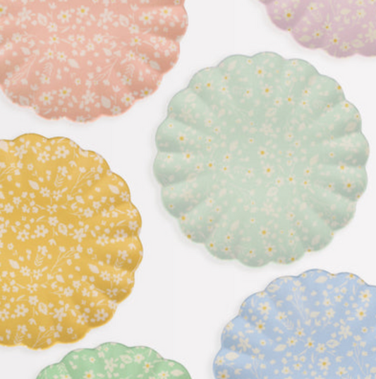 Floral reusable Bamboo Large Plates