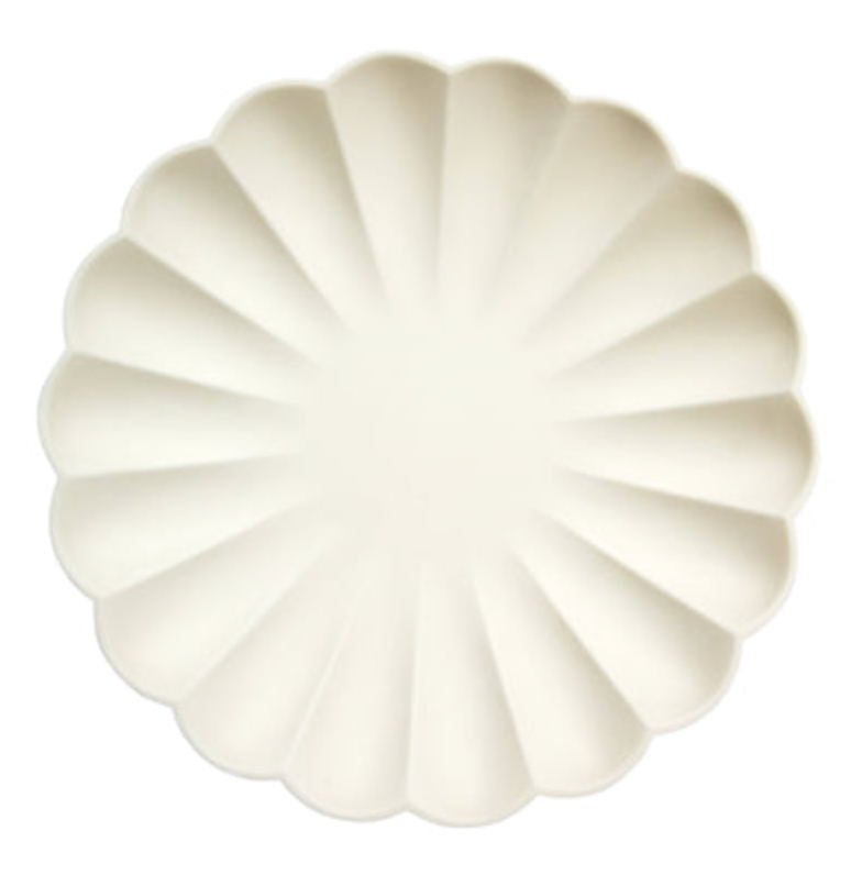 Large Cream Compostable Plates