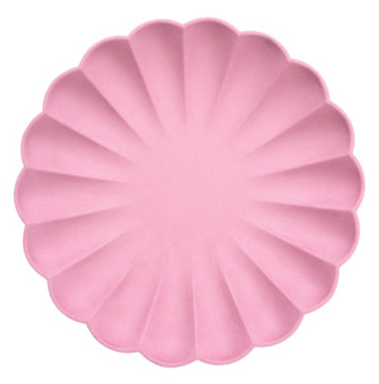 Large Bubblegum Pink Compostable Plates